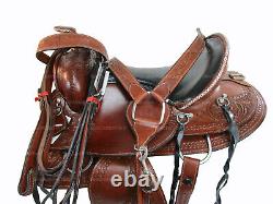 Western Gaited Saddle Horse Pleasure Trail Tooled Leather Tack Set 15 16 17 18