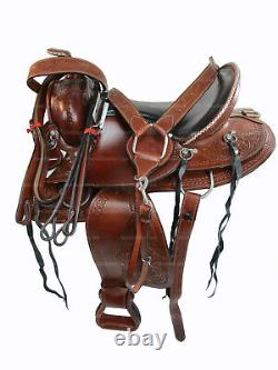 Western Gaited Saddle Horse Pleasure Trail Tooled Leather Tack Set 15 16 17 18