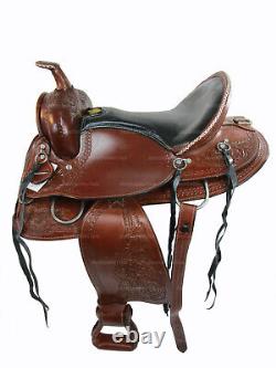 Western Gaited Saddle Horse Pleasure Trail Tooled Leather Tack Set 15 16 17 18