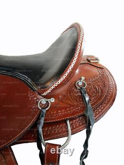 Western Gaited Saddle Horse Pleasure Trail Tooled Leather Tack Set 15 16 17 18