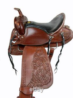 Western Gaited Saddle Horse Pleasure Trail Tooled Leather Tack Set 15 16 17 18