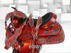 Western Gaited Saddle Pleasure Horse Trail Used Leather Tack Set 15 16 17 18