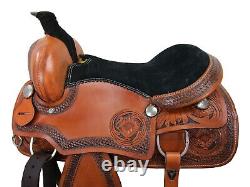 Western Horse Rodeo Saddle Pleasure Trail Tooled Leather Used Tack 15 16 17 18