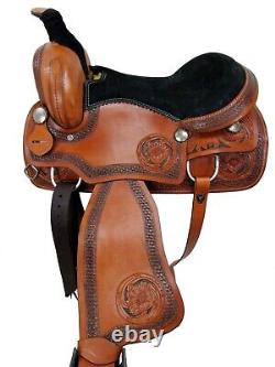 Western Horse Rodeo Saddle Pleasure Trail Tooled Leather Used Tack 15 16 17 18