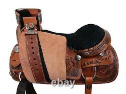 Western Horse Rodeo Saddle Pleasure Trail Tooled Leather Used Tack 15 16 17 18