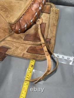 Western Horse Rough Out Saddle Adult Brown Leather Traditional Roping Trail