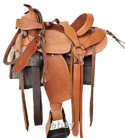 Western Horse Saddle Barrel Racing Trail Horse Saddle with Matching tack Set