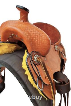 Western Horse Saddle Barrel Racing Trail Horse Saddle with Matching tack Set