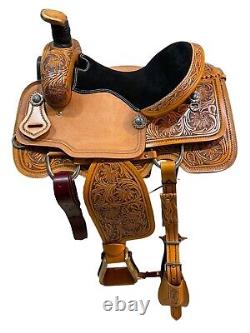 Western Horse Saddle Brown Colour With Black Sued 12 To 18