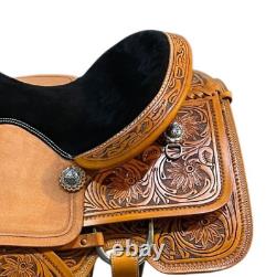 Western Horse Saddle Brown Colour With Black Sued 12 To 18