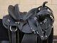 Western Horse Saddle Leather Gaited Black Pleasure Trail Tack Set Used 16 In