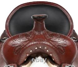 Western Horse Saddle Leather Used Pleasure Trail Barrel Brown Tack 15 16 17 18