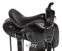 Western Horse Saddle Leather Used Trail Barrel Racing Black Tack Set 15 16 17 18