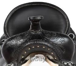 Western Horse Saddle Leather Used Trail Barrel Racing Black Tack Set 15 16 17 18