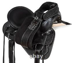 Western Horse Saddle Leather Used Trail Barrel Racing Black Tack Set 15 16 17 18