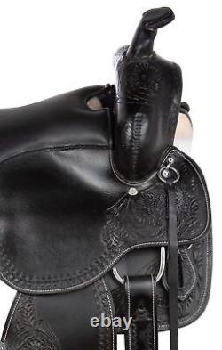 Western Horse Saddle Leather Used Trail Barrel Racing Black Tack Set 15 16 17 18