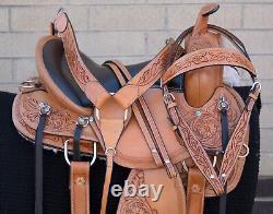 Western Horse Saddle Leather Used Trail Gaited Round Skirt Tack Set 15 16 17 18