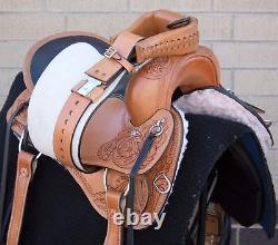 Western Horse Saddle Leather Used Trail Gaited Round Skirt Tack Set 15 16 17 18