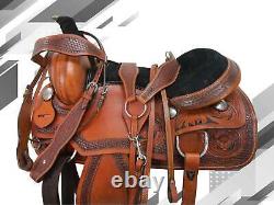 Western Horse Saddle Pleasure Horse Trail Tooled Cowboy Used Tack 15 16 17 18