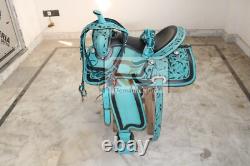Western Leather Barrel Horse Saddle Tack Set 10 to 20 Free Shipping
