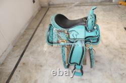 Western Leather Barrel Horse Saddle Tack Set 10 to 20 Free Shipping