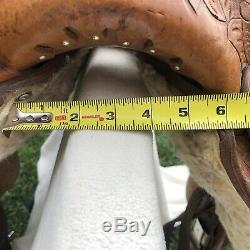 Western Leather Barrel Saddle 14 -15 Inches. California Saddle Company