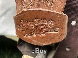 Western Leather Barrel Saddle 14 -15 Inches. California Saddle Company