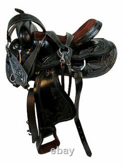 Western Leather Horse Kid Used Ranch Saddle Barrel Youth Roping Tack 12 13 14