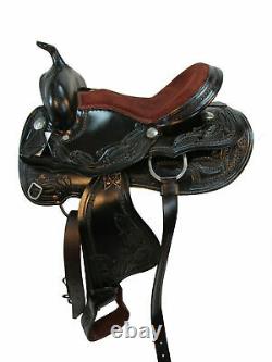 Western Leather Horse Kid Used Ranch Saddle Barrel Youth Roping Tack 12 13 14