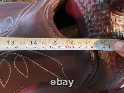 Western Leather Horse Saddle Hand Tooling Carved Pleasure Trail Riding Tack