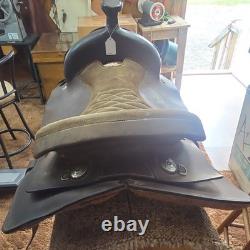 Western Leather Pleasure/Trail Saddle, Brown Traditional 16 in for Horse
