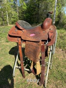 Western Leather Saddle 15 in Brown Champion Heeler Memorial 2015