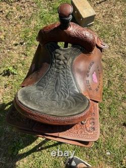 Western Leather Saddle 15 in Brown Champion Heeler Memorial 2015