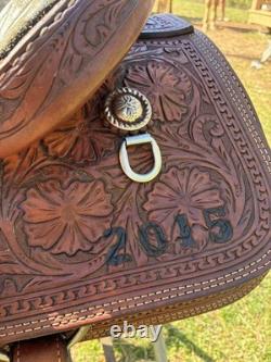 Western Leather Saddle 15 in Brown Champion Heeler Memorial 2015