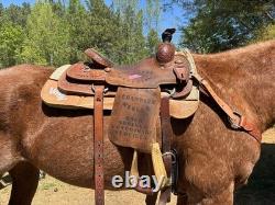 Western Leather Saddle 15 in Brown Champion Heeler Memorial 2015