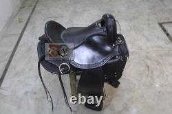 Western Leather Saddle All Sizes Inch Equestrian Trail Horse
