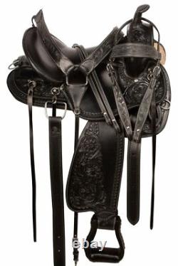 Western Leather Saddle Handmade Western Horse Pleasure Gaited Comfy