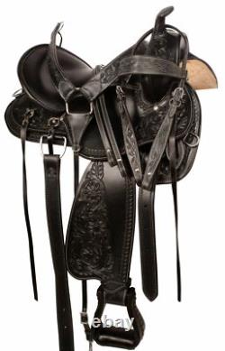 Western Leather Saddle Handmade Western Horse Pleasure Gaited Comfy