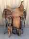 Western Leather Saddle Wade Brown Fork Roping Ranch Horse Saddle Size 14 -16