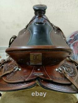 Western Leather Saddle Wade Roping Ranch Work Horse Saddle TACK
