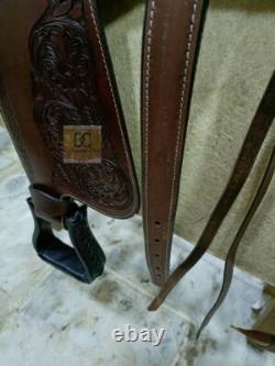 Western Leather Saddle Wade Roping Ranch Work Horse Saddle TACK