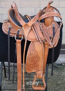 Western Leather Used Horse Saddle Trail Gaited Close Contact Tack 15 18