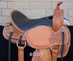 Western Leather Used Horse Saddle Trail Gaited Close Contact Tack 15 18