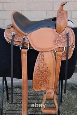 Western Leather Used Horse Saddle Trail Gaited Close Contact Tack 15 18