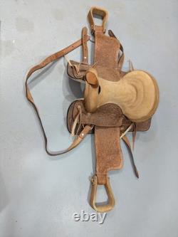 Western Leather Youth Child Horse Pony Kid Ranch Saddle