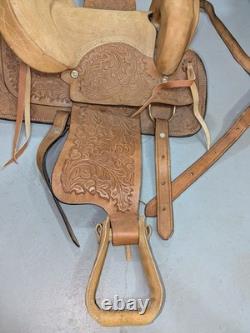 Western Leather Youth Child Horse Pony Kid Ranch Saddle