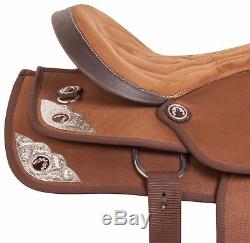 Western Pleasure 14 15 16 17 18 Brown Pistol Cordura Horse Saddle Tack Used