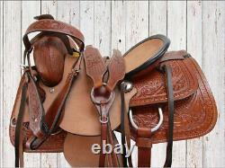 Western Pleasure Ranch Trail Floral Tooled Used Leather Horse Tack 15 16 17 18 Western Pleasure Ranch Trail Floral Tooled Used Leather Horse Tack 15 16 17 18