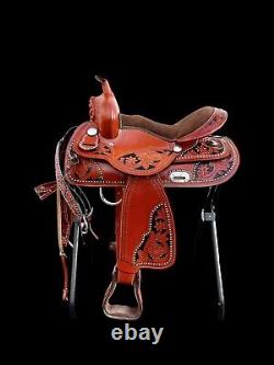 Western Pleasure Trail Saddle Horse Tooled Leather Used Tack Set 15 Sqhb