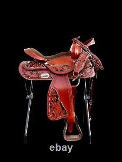 Western Pleasure Trail Saddle Horse Tooled Leather Used Tack Set 15 Sqhb